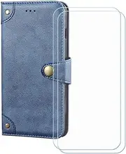 LCEHTOGYE Cover for Lebest L20 2109 + 2 Slice HD Tempered Glass,Shell BracketBumper Protective Back Case - Anti-Scratch Screen Protector for Lebest L20 2109 - HZLD -Blue