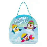 Fun Express Penguin Snowball Fight Acetate Sign Craft Kit 6 1/4" x 6 1/2" - Make