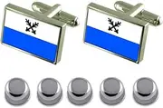 [Select Gifts] Shirt Dress Studs Ceska Lipa City Czech Republic Flag Cufflinks