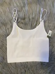 No Boundaries Cami Womens Juniors Size XL White Wireless Seamless Bra
