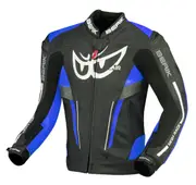 Berik Air-B Motorcycle Leather Jacket, black-blue, Size 54 for Men Black Blue