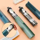 School Lunch Cutlery Cutlery with Travel Case for On-the-go Meals Silent Design