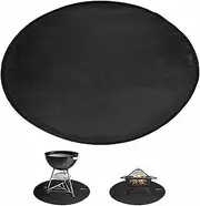 Under Fire Pit Grill Mat - Fire Retardant Outdoor Deck and Carpet Protector | Portable Fire Pit Pad for Charcoal Grills Smokers and Lawns Mat