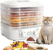 Electric Food Dehydrator - 5-Tier Fruit & Meat Dryer with Adjustable Temperature & Timer, for Drying Jerky, Beef, Fruits, Pet Treats & Snacks in Home Kitchen