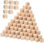VILLFUL 500pcs Unfinished Wooden Blocks Small Wooden Cubes for Crafting Sturdy Pine Wood Craft Shapes for DIY Projects and Decoration Building Blocks