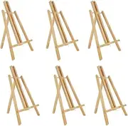 Lyaciomn 6pcs 16 Inch Wood Easels,Easel Stand for Painting Canvases,Tabletop Display Easel,Painting Easel, Kids Student Easels Easy Install