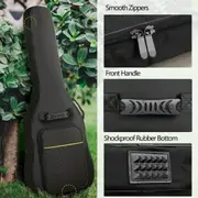 Double Straps Backpack 4" Guitar Bag Padded Gig Bag Soft Black Acoustic Case
