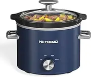 2 Quart Small Slow Cooker, 3 Adjustable Temperatures, Upgraded Ceramic Pot, Easy Cleanup, Reduced Nutrient Loss, Sauces, Stews & Dips, Steel