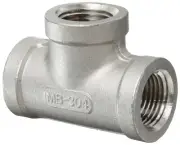 Stainless Steel 304 Cast Pipe Fitting, Tee, Class 150, 2" NPT Female 2 Inch 1