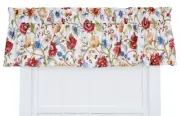 NIP A. L. ELLIS CORNWALL JACOBEAN TAILORED VALANCE, WHITE BACKING