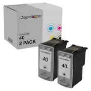 2PK PG40 0615B002 for Canon PG-40 PIGMENT BLACK Ink Cartridge PIXMA iP6220D X310
