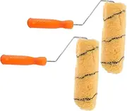SHINEOFI 2pcs Durable Paint Rollers with Comfortable Grip for Home Wall Painting Lightweight and Efficient Paint Roller Brushes for Beginners and Professionals Random Color Random Color