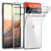 Google Pixel 6 Pro (6.7”) Ultra Slim Premium Crystal Clear TPU Gel Back Case by MEZON – Shock Absorption, Wireless Charging Compatible (Pixel 6 Pro, Gel) – FREE EXPRESS