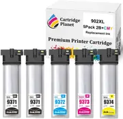 5 Pack (2BK,1C,1M,1Y) Compatible Ink for Epson 902XL for Epson Workforce Pro WF-C5290 Workforce Pro WF-C5790