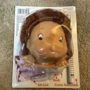 Fibre Craft Strawberry Jam 4 1/2" Doll Head & Hands Crochet Pattern 3142-16