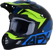 AFX FX17 Aced Helmet XL Lime Multi Blue 0110-6502
