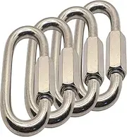 Quick Chain Link Repair Carabiner, Marine A4 Stainless Steel 316 Shackle