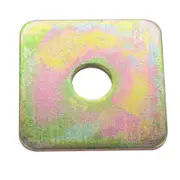 Hobson 65 x 65 x 5mm M16 Yellow Zinc Square Washer - 100 Pack