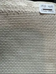 Aida Cross Stitch Fabric China White 14 count 11” X 12” Needlework Sewing NEW