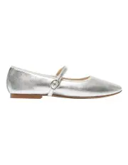 [Sandler] Molly Ballet Flat Shoes in Silver Metallic