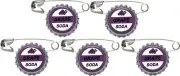5 Grape Soda Bottle Cap Pin Set #1