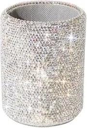 Comphic Cup Holder Storage Box Pen Holder Desk Decoration Accessories Rhinestone Dressing Table for Home Bucket Storage Box for Makeup Brushes