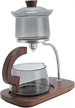 Glass Kungfu Tea Pot Set with Lid and Stand, 350ML High Borosilicate Glass Teapot Tea Maker with Magnetic Water Separation Filter Semi Automatic Tea Maker for Home