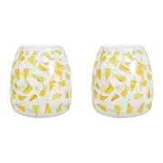 2x LVD Glass Tealight Holder/Bud Vase Tabletop Home Decor 10cm Buttercup Petal