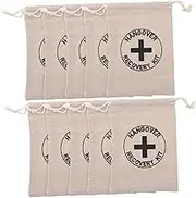 Kisangel 10pcs Minimalist Drawstring Bags Bachelorette Party Favor Bridal Shower Pouch Versatile Storage for Essentials Cross Design