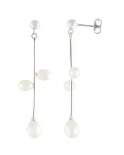 Splendid Pearls Silver 4-6mm Freshwater Pearl Earrings