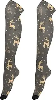 [Caihoyu] Women Thigh Socks Casual Fashion Long Knee High Socks High Thigh Socks for Dates Christmas Pattern Reindeer Winter 1550702069, Christmas Pattern Reindeer Winter 1550702069