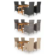 Garden Dining Set 5 Piece Outdoor Patio Seating Table Multi Colours vidaXL