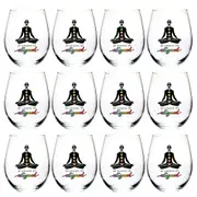 12PK Tallulah Wellness Stemless Wine Glass Tumbler Drinkware Chakra Clear