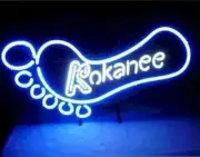 19" White Kokanee With Foot Artwork Shop Bar Neon Light Sign Visual Gift Glass