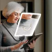 5X Large Rechargeable Magnifying Glass for Reading with Light Hands-Free Magn...