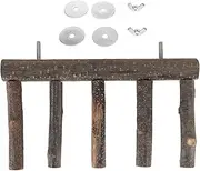 Bird Wooden Ladder Multi-Step Perch for Small Medium Parrot Climbing Sturdy Wood (Apple Wood)