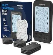 Dual Channel TENS EMS Machine, 24 Modes Muscle Stimulator, Continuous Pulse Massager for Neck, Shoulder, Back Pain, Includes 10 Pads