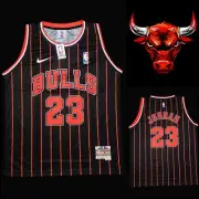 CHICAGO BULLS NBA BLACK AND RED MICHAEL JORDAN 23 JERSEY SIZE 4XL