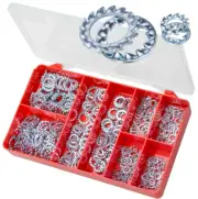 Internal & External Star Washers Zinc Assortment Kit 300Pcs AAK14