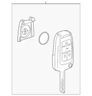 Genuine GM Folding Door Lock and Ignition Lock Key with Transmitter 13504259