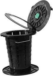 HEALLILY Portable Camping Toilet Foldable Emergency Toilet for Adults Lightweight Easy to Clean for Outdoor Activities Reliable Design Holds Up for Hiking