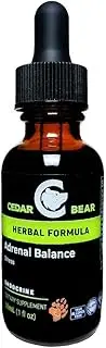 Cedar Bear Adrenal Focus a Liquid Herbal Supplement That Gently Soothes The Nervous System, and Helps Support The Body's Cognitive Function 1 Fl Oz
