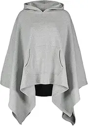 MV Sport Women's Sweatshirt Blanket Poncho Hoodie/Cozy Fleece Pullover Ponchos/Warm Hooded Cape for Women