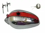 Royal Enfield Interceptor Red & Chrome Fuel Petrol Gas Tank (for: Royal Enfield)