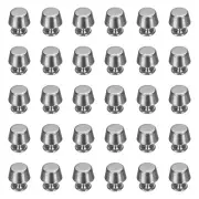 60 Pcs Screw Back Rivets 8mm Feet Flat Head Metal Studs, Bright Silver