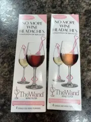 PureWine The Wand Silver Polypropylene Wine Filter 2 Boxes