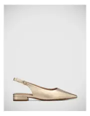 [Wittner] Mera Metallic Leather Slingback Ballet in Champagne