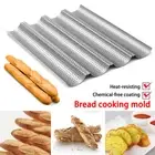 Nonstick Baking Pan French Bread Carbon Steel 3/4 Wave Baguette Pan Cooking Tray