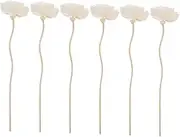 6Pcs Reed Diffuser Sticks with Decorative Rattan Flowers for Essential Oil Aroma Fragrance Intensity for Home Decoration and Present Giving