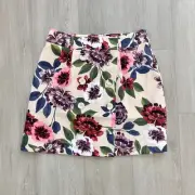 NWT ALEXIA ADMOR Cyrus double breasted floral mini skirt multicolor size 8